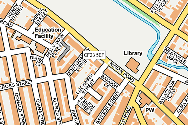 CF23 5EF map - OS OpenMap – Local (Ordnance Survey)