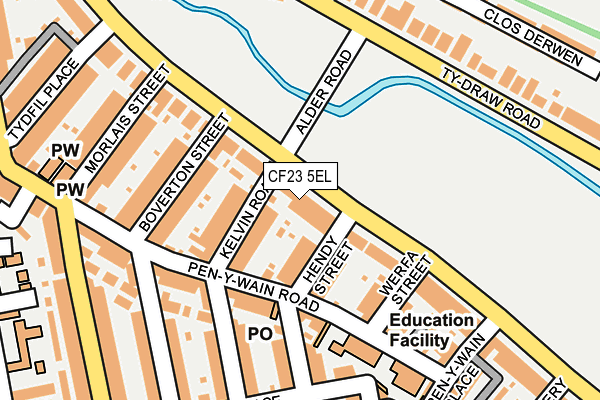 CF23 5EL map - OS OpenMap – Local (Ordnance Survey)
