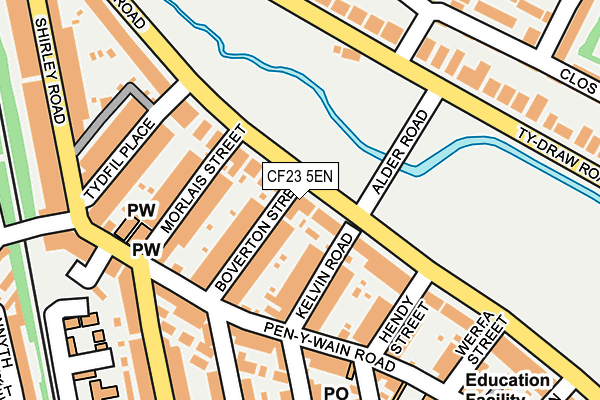 CF23 5EN map - OS OpenMap – Local (Ordnance Survey)
