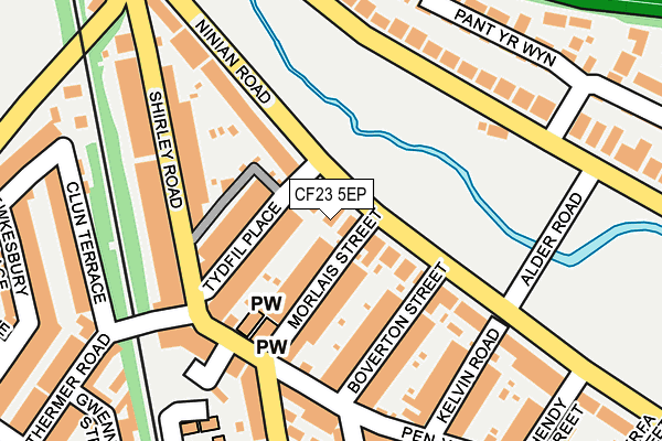 CF23 5EP map - OS OpenMap – Local (Ordnance Survey)