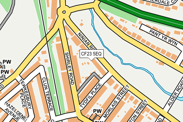 CF23 5EQ map - OS OpenMap – Local (Ordnance Survey)