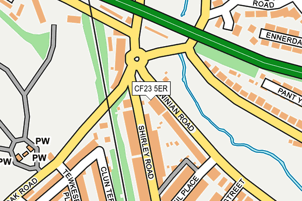 CF23 5ER map - OS OpenMap – Local (Ordnance Survey)