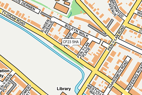 CF23 5HA map - OS OpenMap – Local (Ordnance Survey)