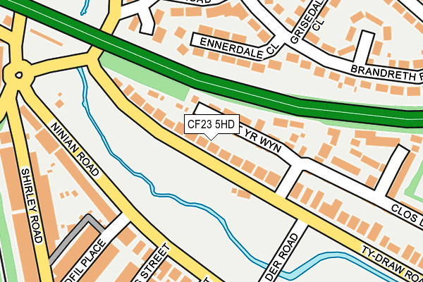 CF23 5HD map - OS OpenMap – Local (Ordnance Survey)