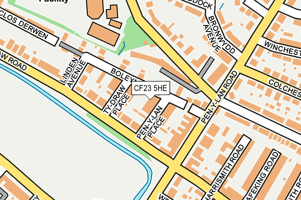 CF23 5HE map - OS OpenMap – Local (Ordnance Survey)