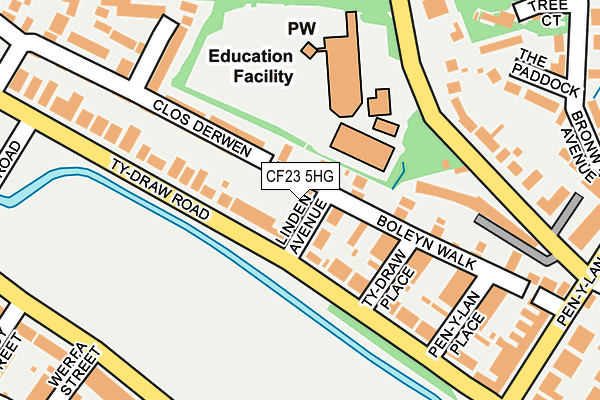 CF23 5HG map - OS OpenMap – Local (Ordnance Survey)
