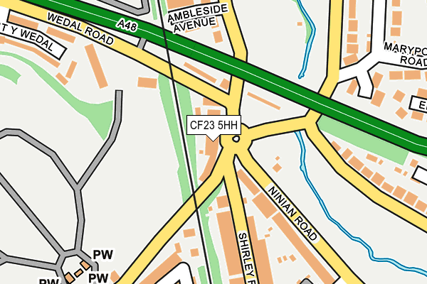 CF23 5HH map - OS OpenMap – Local (Ordnance Survey)