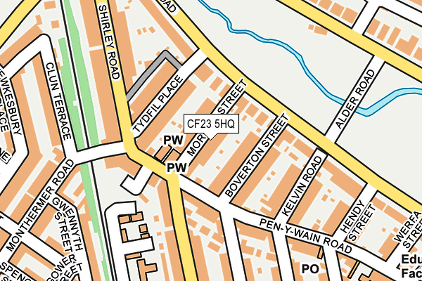 CF23 5HQ map - OS OpenMap – Local (Ordnance Survey)