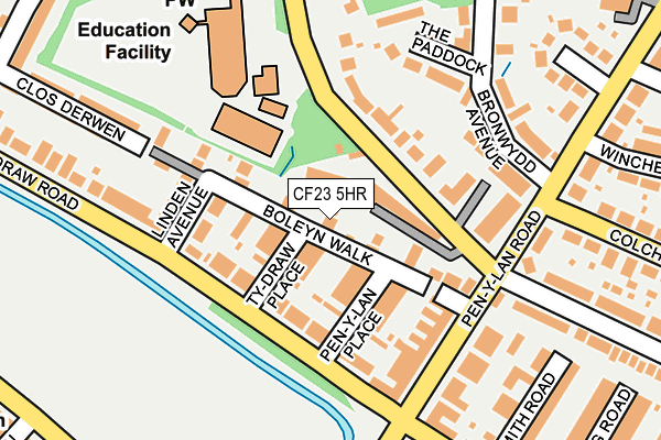 CF23 5HR map - OS OpenMap – Local (Ordnance Survey)