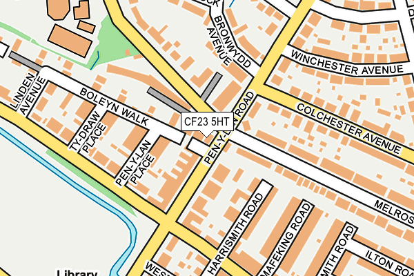 CF23 5HT map - OS OpenMap – Local (Ordnance Survey)