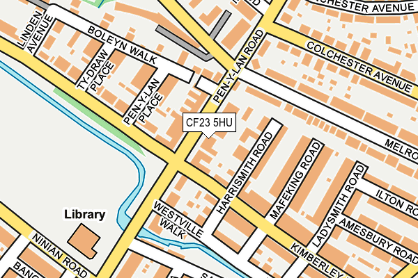 CF23 5HU map - OS OpenMap – Local (Ordnance Survey)