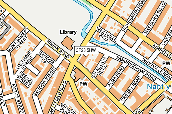 CF23 5HW map - OS OpenMap – Local (Ordnance Survey)