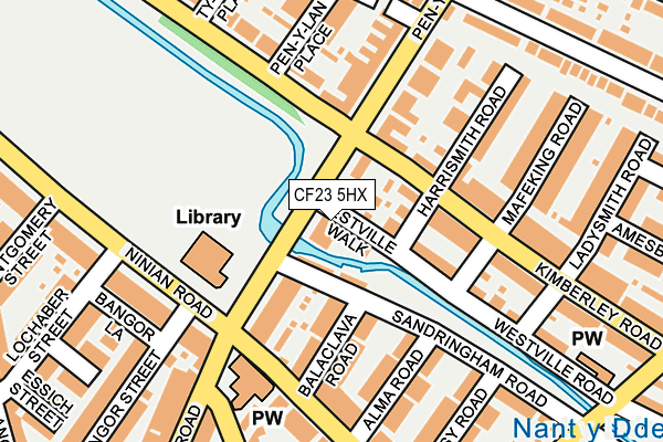CF23 5HX map - OS OpenMap – Local (Ordnance Survey)
