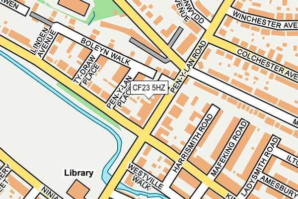 CF23 5HZ map - OS OpenMap – Local (Ordnance Survey)