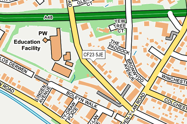 CF23 5JE map - OS OpenMap – Local (Ordnance Survey)