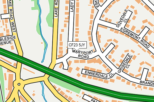 CF23 5JY map - OS OpenMap – Local (Ordnance Survey)