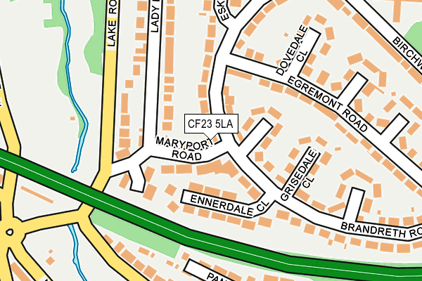 CF23 5LA map - OS OpenMap – Local (Ordnance Survey)