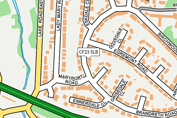 CF23 5LB map - OS OpenMap – Local (Ordnance Survey)