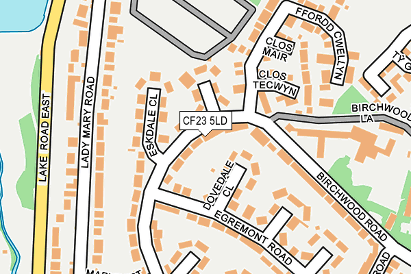 CF23 5LD map - OS OpenMap – Local (Ordnance Survey)