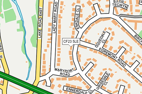 CF23 5LE map - OS OpenMap – Local (Ordnance Survey)