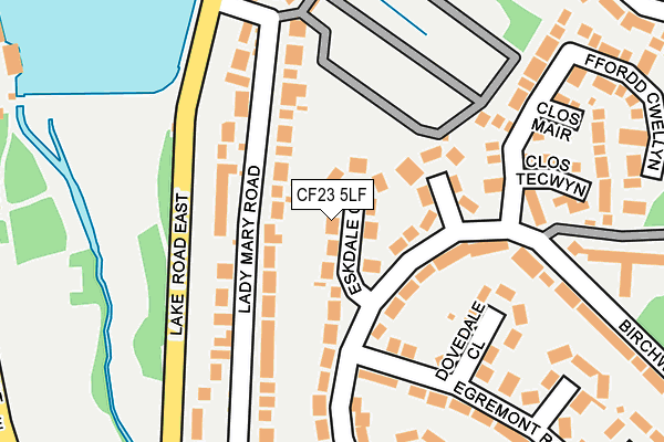 CF23 5LF map - OS OpenMap – Local (Ordnance Survey)