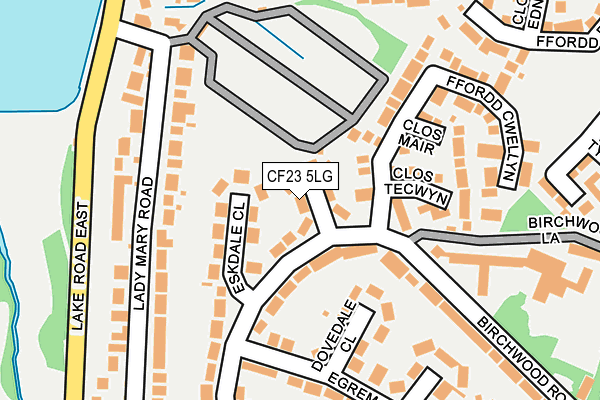 CF23 5LG map - OS OpenMap – Local (Ordnance Survey)