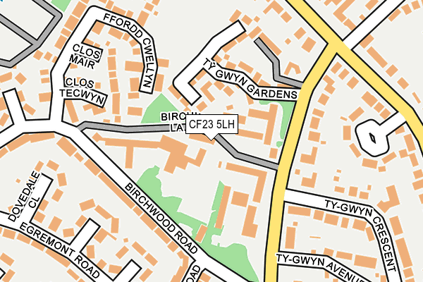 CF23 5LH map - OS OpenMap – Local (Ordnance Survey)