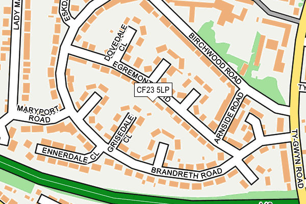 CF23 5LP map - OS OpenMap – Local (Ordnance Survey)