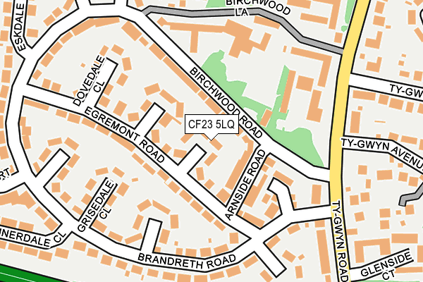 CF23 5LQ map - OS OpenMap – Local (Ordnance Survey)