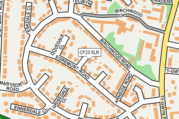 CF23 5LR map - OS OpenMap – Local (Ordnance Survey)