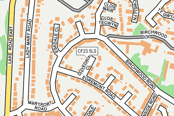 CF23 5LS map - OS OpenMap – Local (Ordnance Survey)