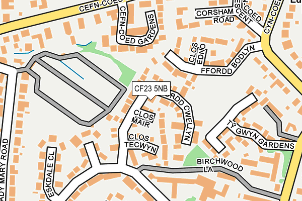 CF23 5NB map - OS OpenMap – Local (Ordnance Survey)