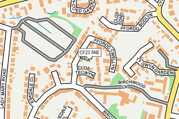 CF23 5NE map - OS OpenMap – Local (Ordnance Survey)