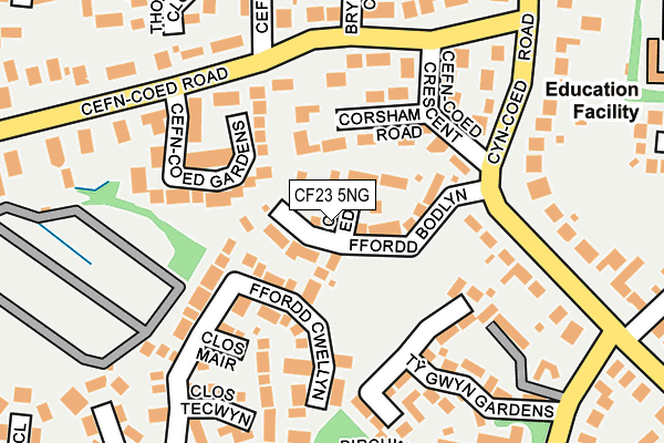CF23 5NG map - OS OpenMap – Local (Ordnance Survey)