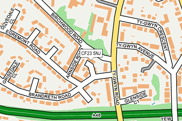 CF23 5NJ map - OS OpenMap – Local (Ordnance Survey)
