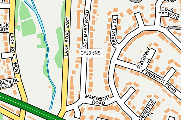 CF23 5NS map - OS OpenMap – Local (Ordnance Survey)