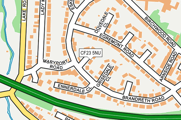 CF23 5NU map - OS OpenMap – Local (Ordnance Survey)