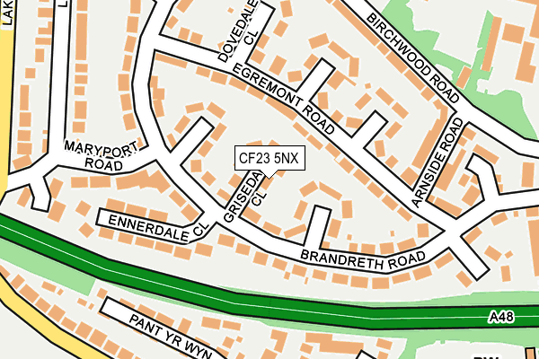 CF23 5NX map - OS OpenMap – Local (Ordnance Survey)
