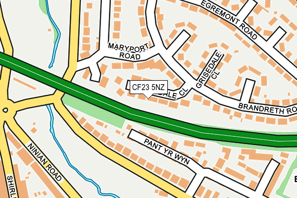 CF23 5NZ map - OS OpenMap – Local (Ordnance Survey)