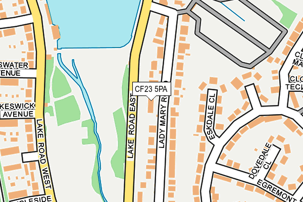 CF23 5PA map - OS OpenMap – Local (Ordnance Survey)