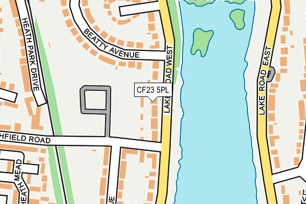 CF23 5PL map - OS OpenMap – Local (Ordnance Survey)