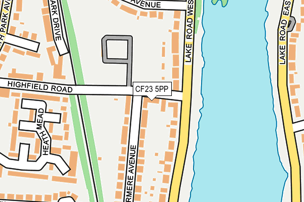 CF23 5PP map - OS OpenMap – Local (Ordnance Survey)