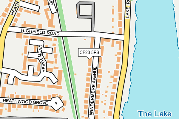 CF23 5PS map - OS OpenMap – Local (Ordnance Survey)