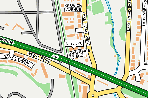 CF23 5PX map - OS OpenMap – Local (Ordnance Survey)