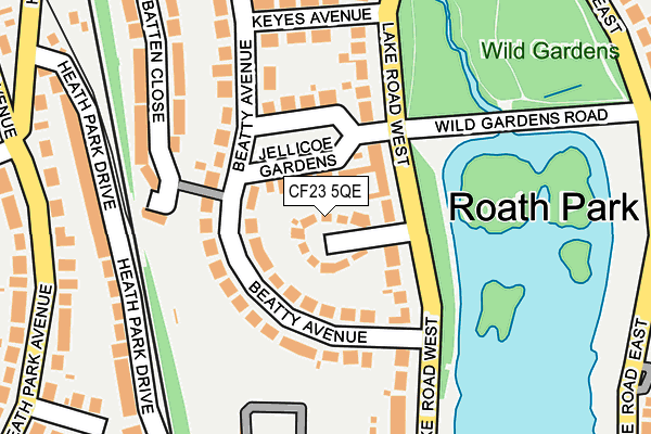 CF23 5QE map - OS OpenMap – Local (Ordnance Survey)