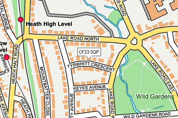 CF23 5QP map - OS OpenMap – Local (Ordnance Survey)