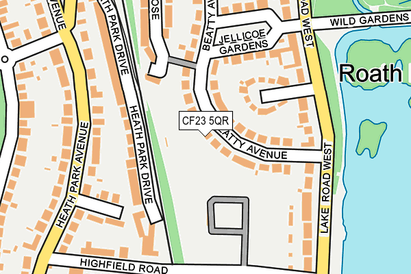 CF23 5QR map - OS OpenMap – Local (Ordnance Survey)