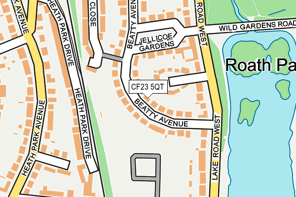 CF23 5QT map - OS OpenMap – Local (Ordnance Survey)