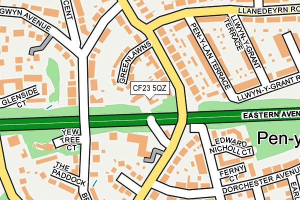 CF23 5QZ map - OS OpenMap – Local (Ordnance Survey)