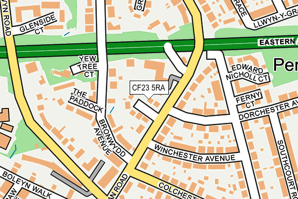 CF23 5RA map - OS OpenMap – Local (Ordnance Survey)